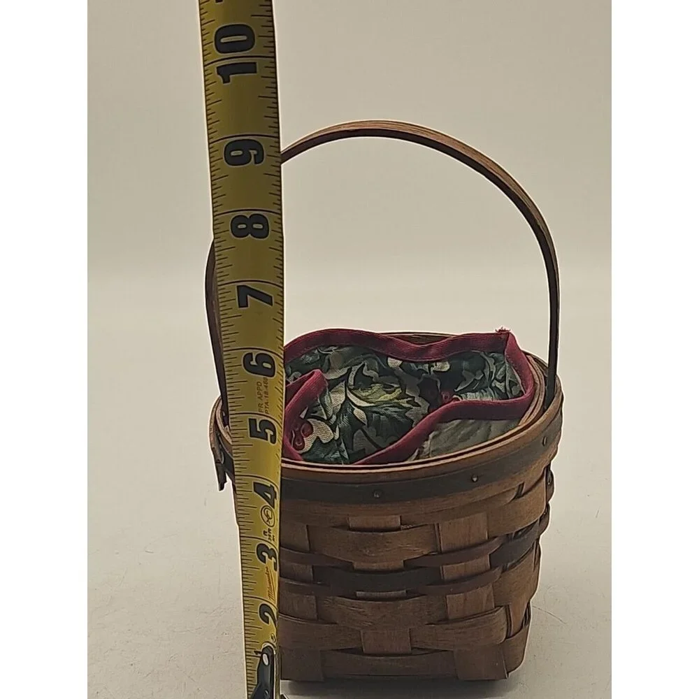 Longaberger VTG 1989 Inaugural Basket‎ With Cloth  Liner Excellent